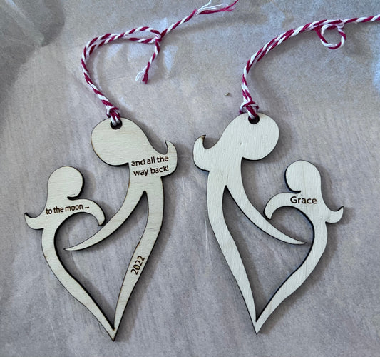 Mother/Daughter Heart Ornament