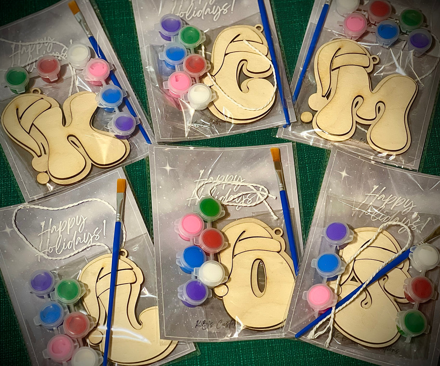 DIY KIT- Santa Hat Letter Ornament