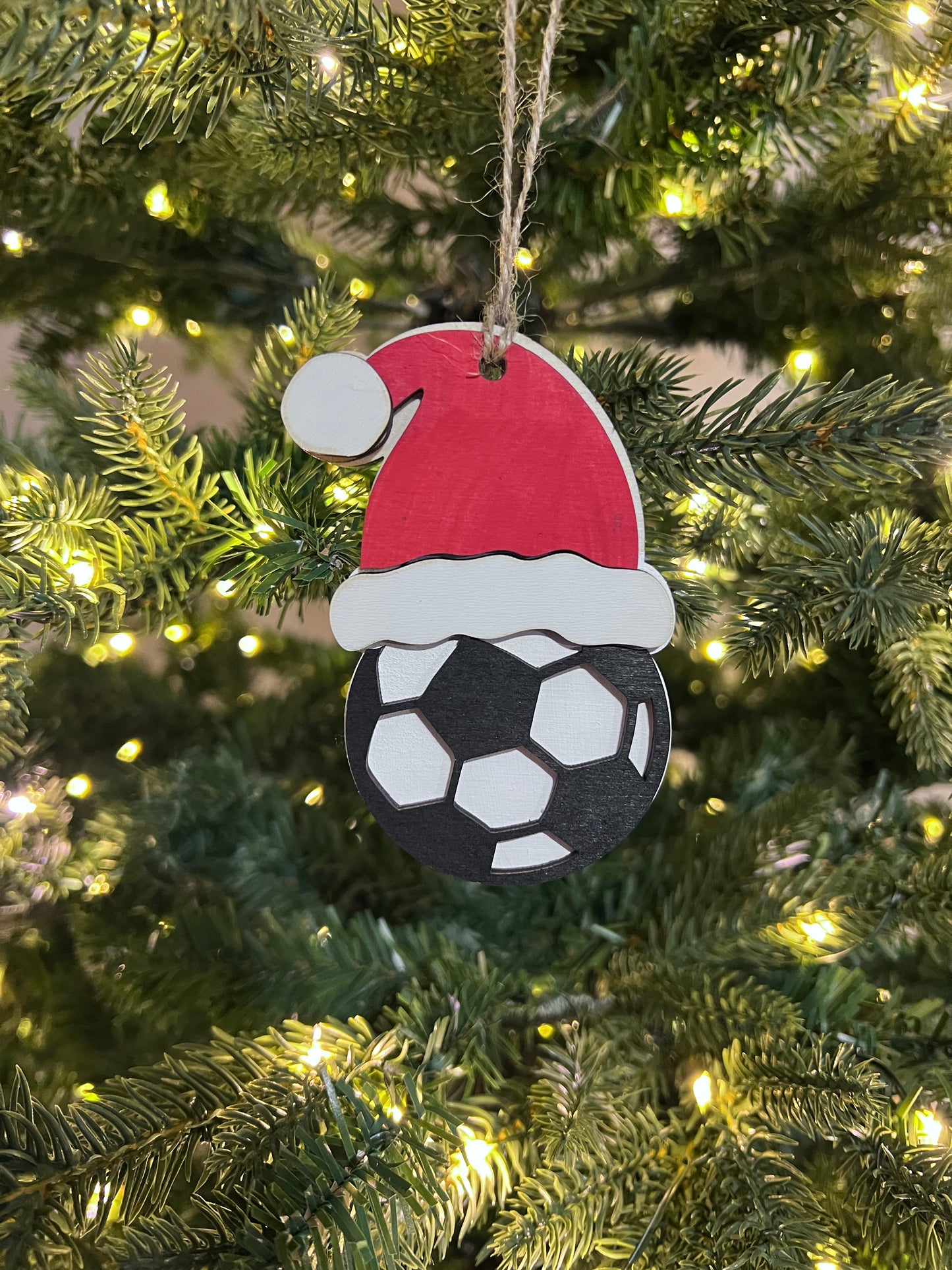 Sports with Santa Hat Ornaments