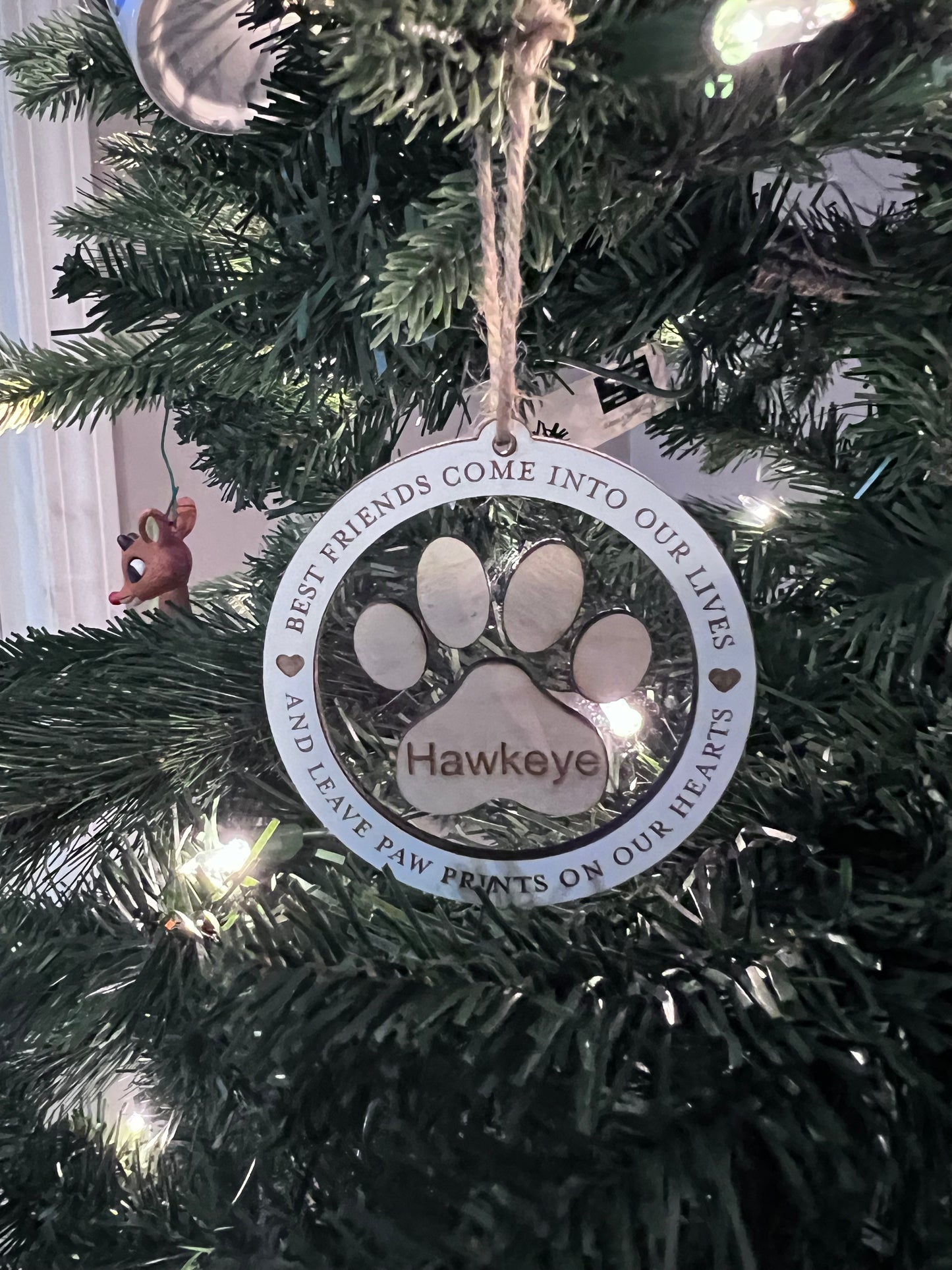 Paw print ornament