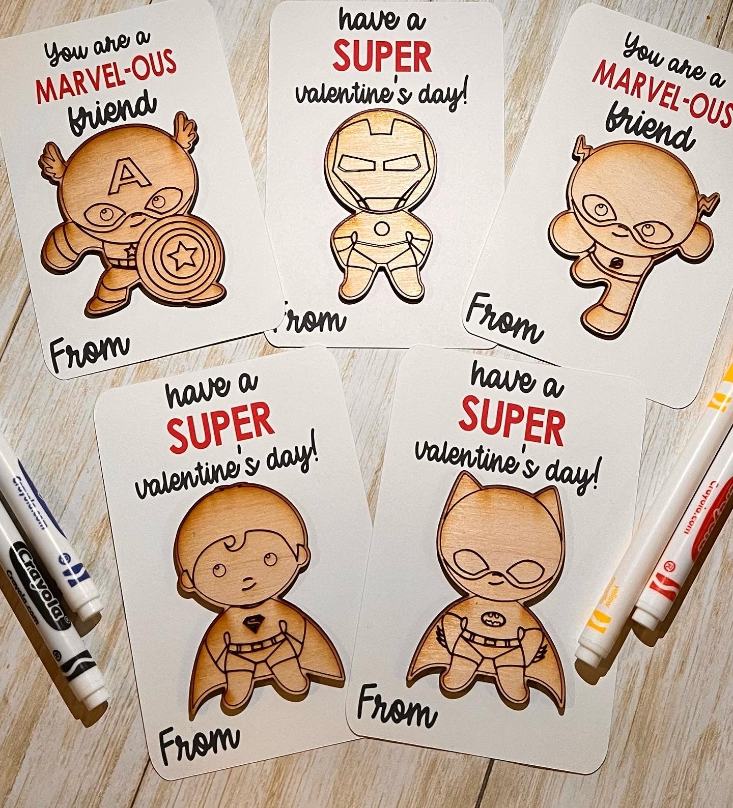 Color your own valentines sets