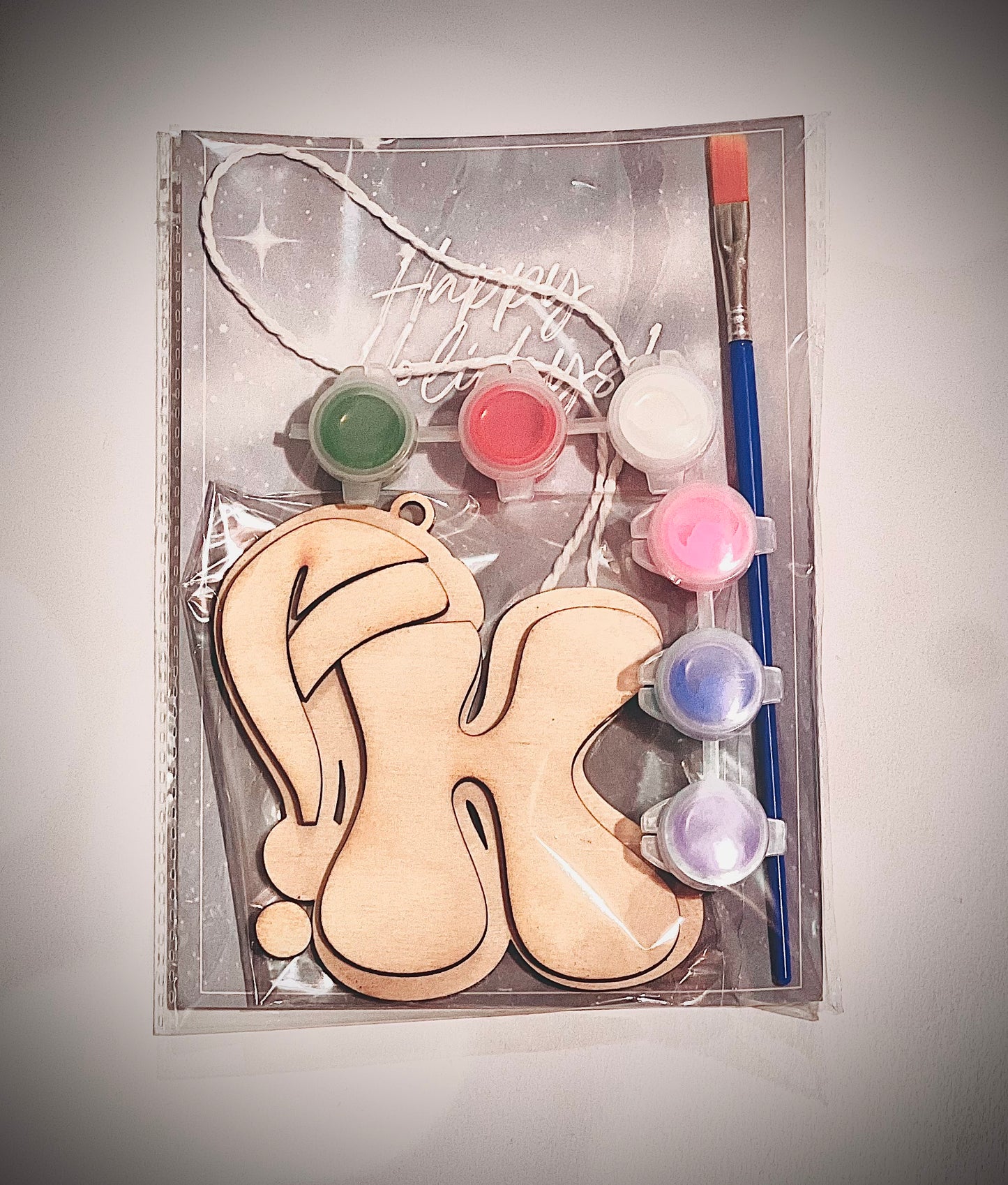 DIY KIT- Santa Hat Letter Ornament