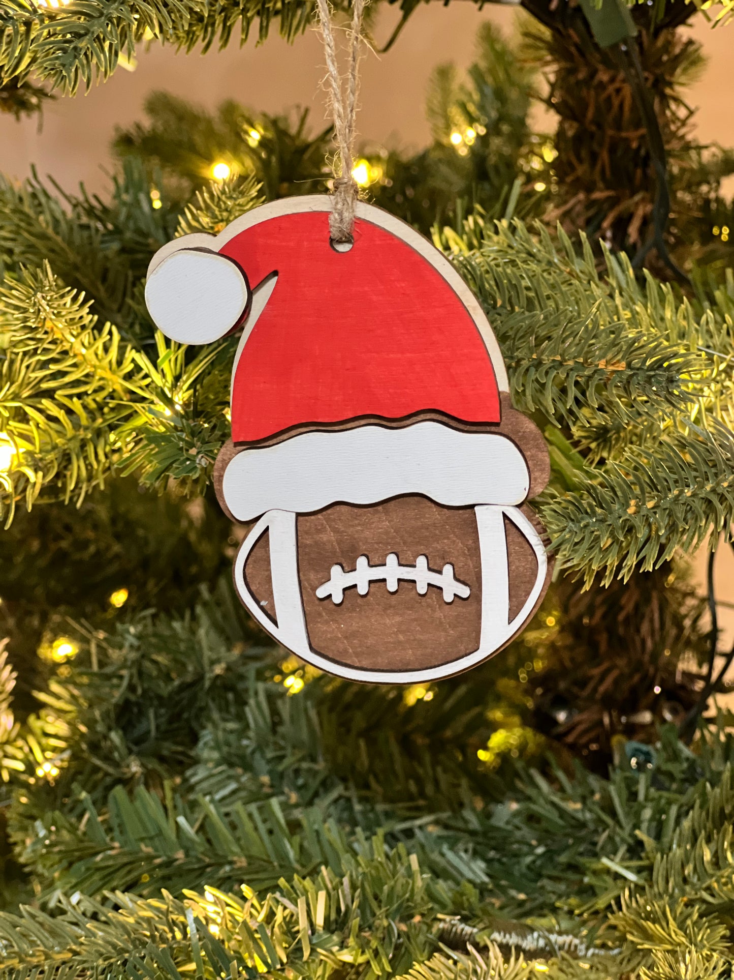 Sports with Santa Hat Ornaments