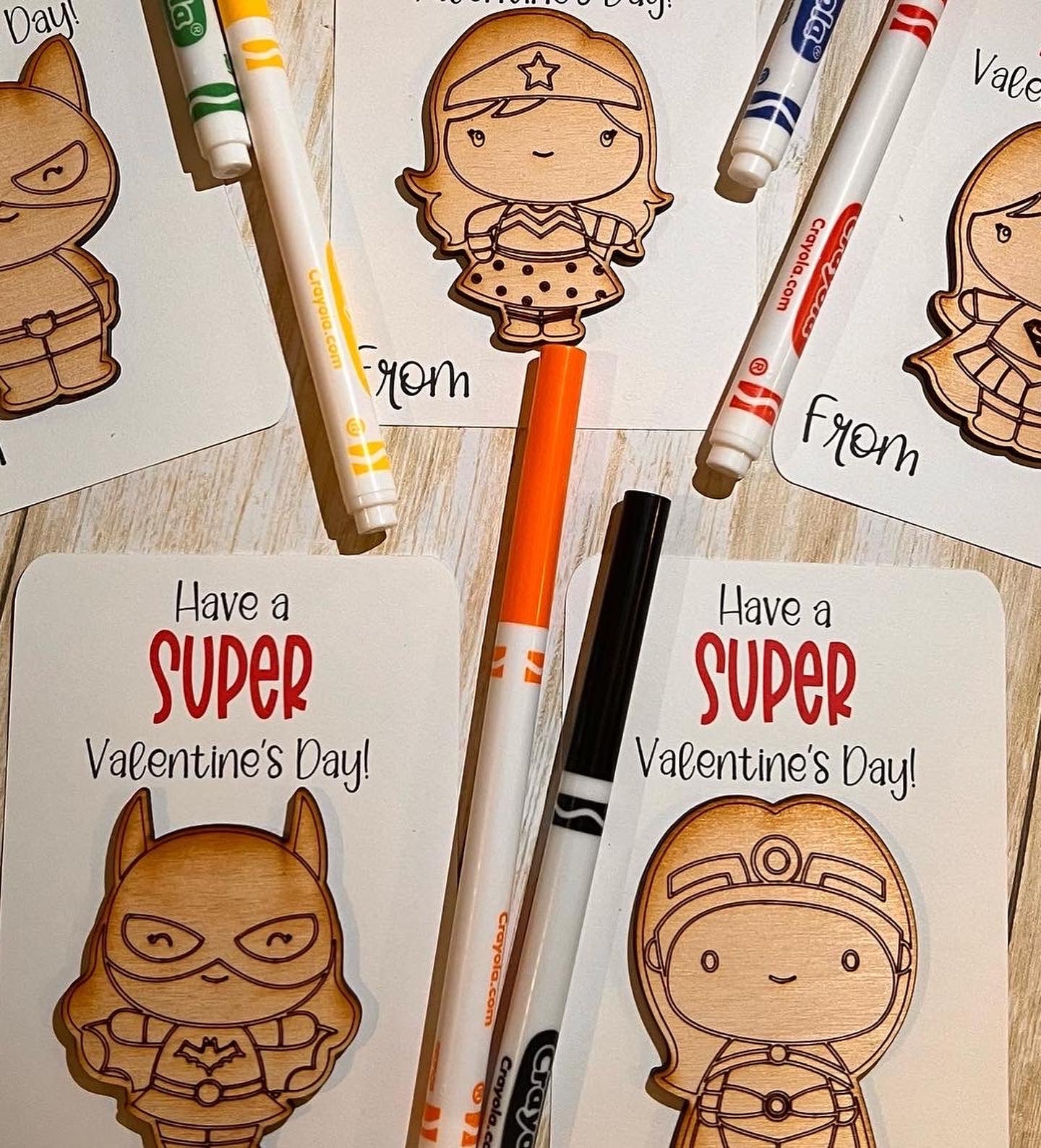 Color your own valentines sets