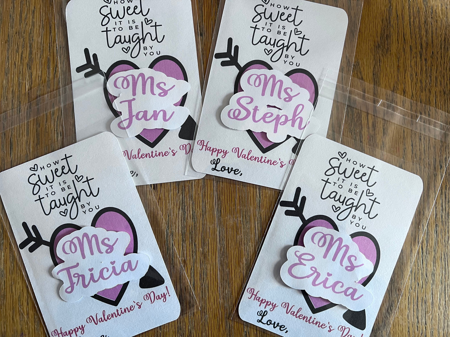 Personalized Teacher Sticker cards