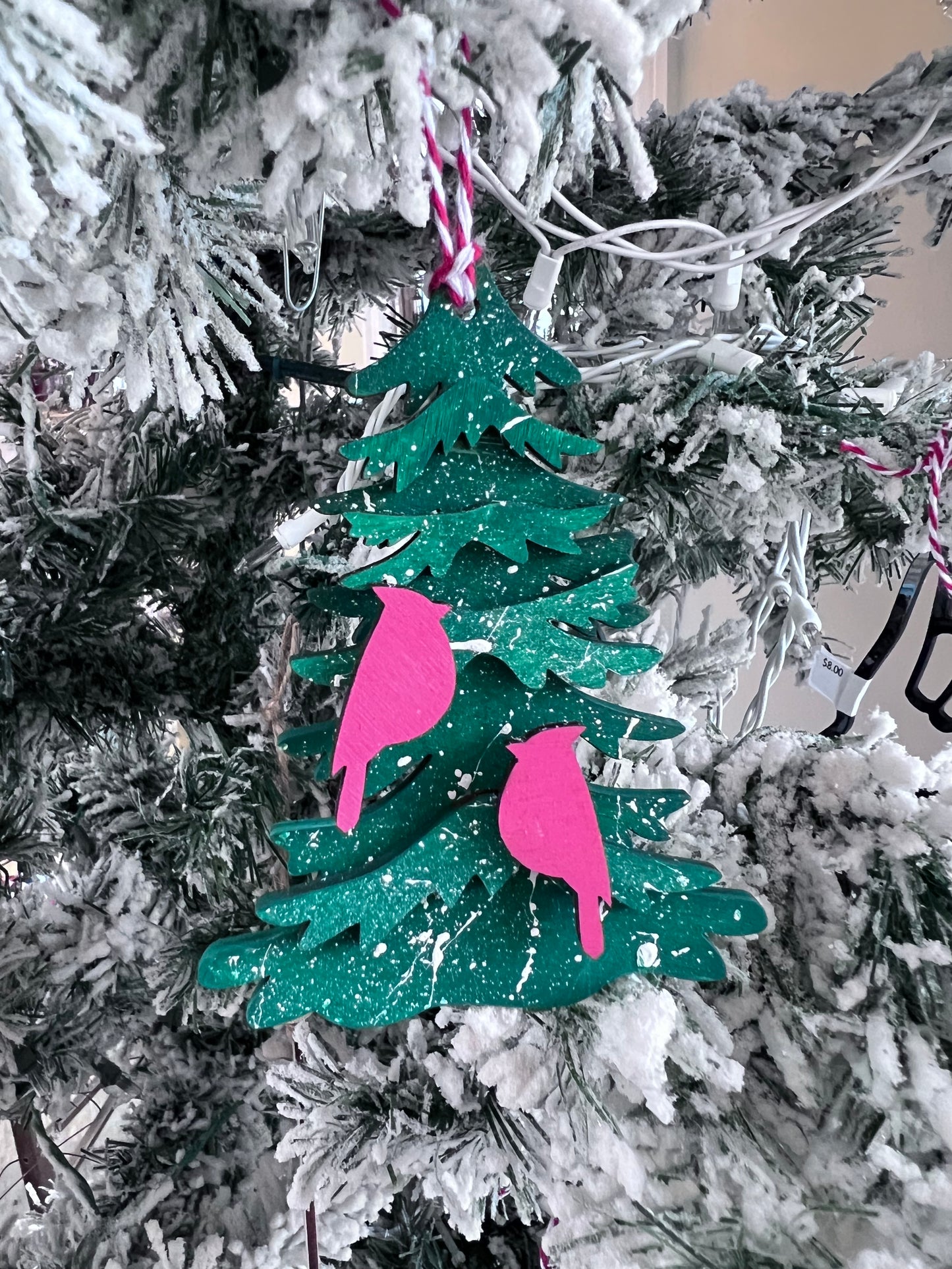 Splatter tree with Cardinals