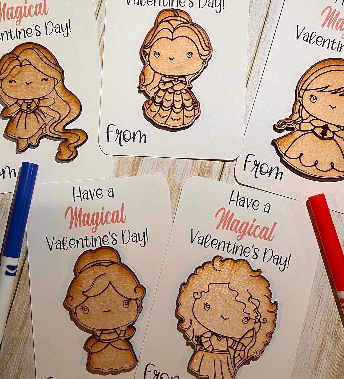 Color your own valentines sets