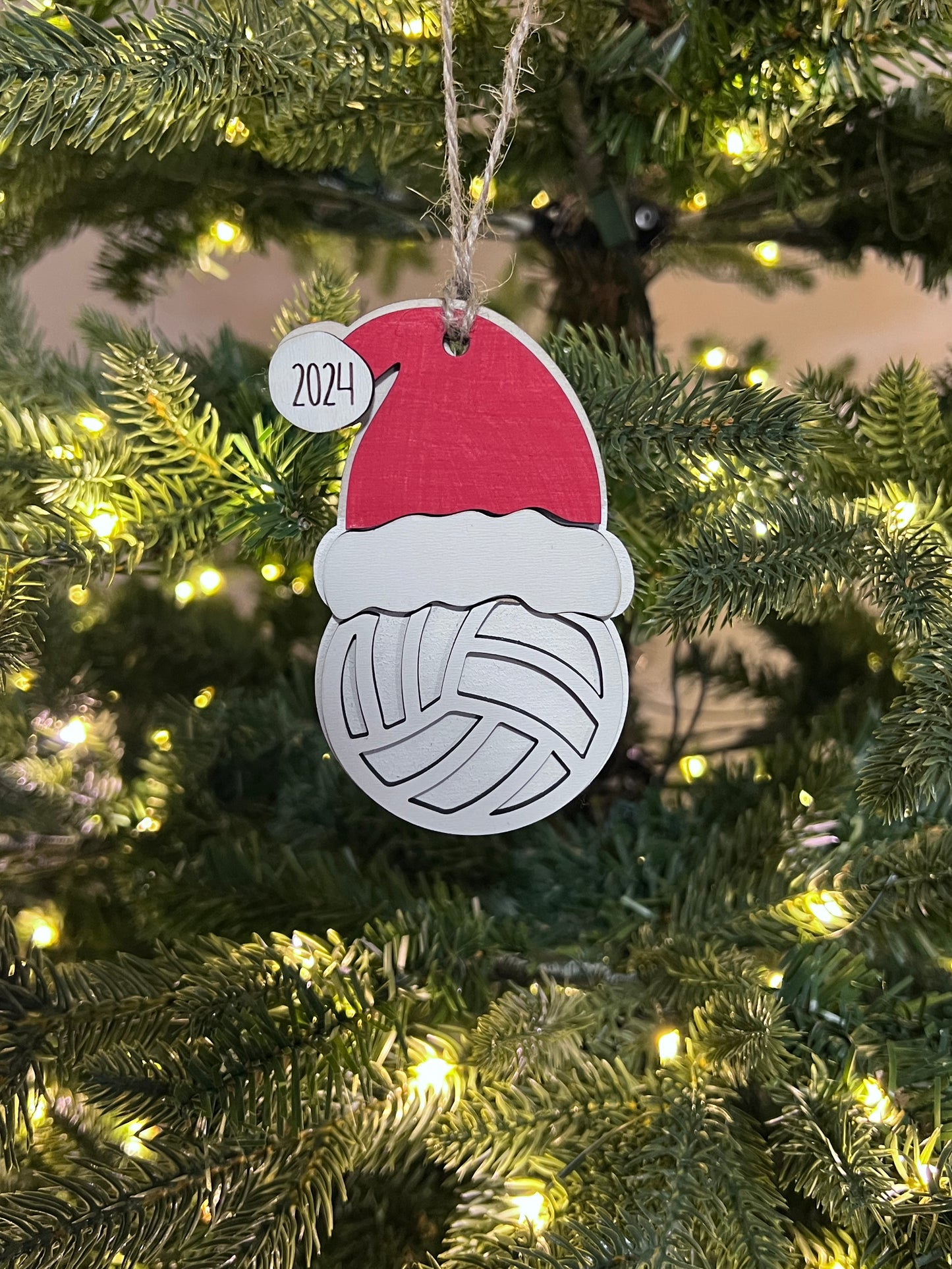 Sports with Santa Hat Ornaments