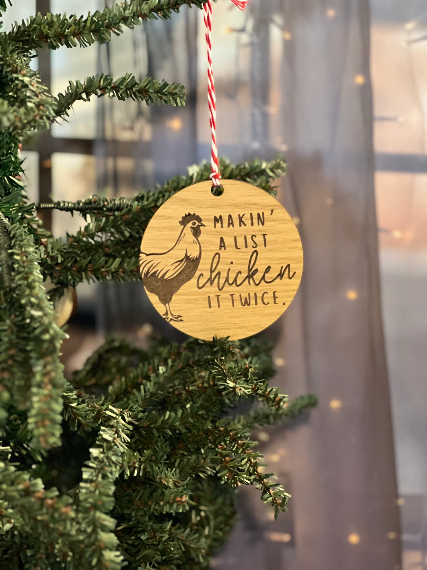 Chicken List Ornament