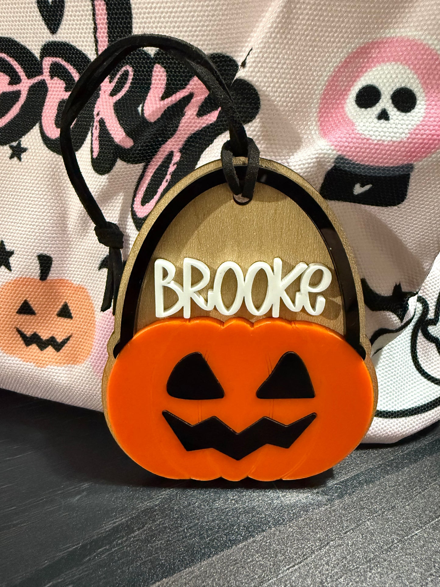 Pumpkin Pail Bag Tag