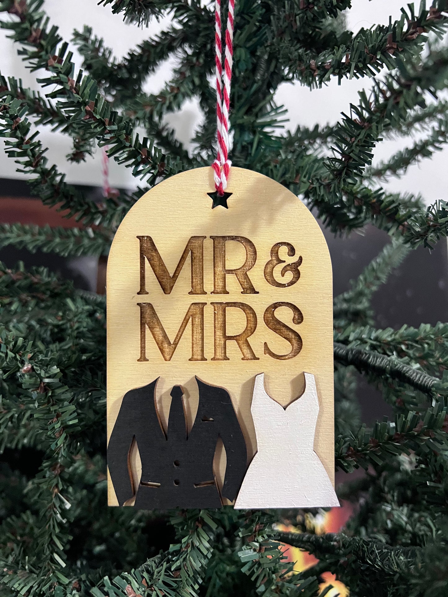 Mr & Mrs Wedding Ornament