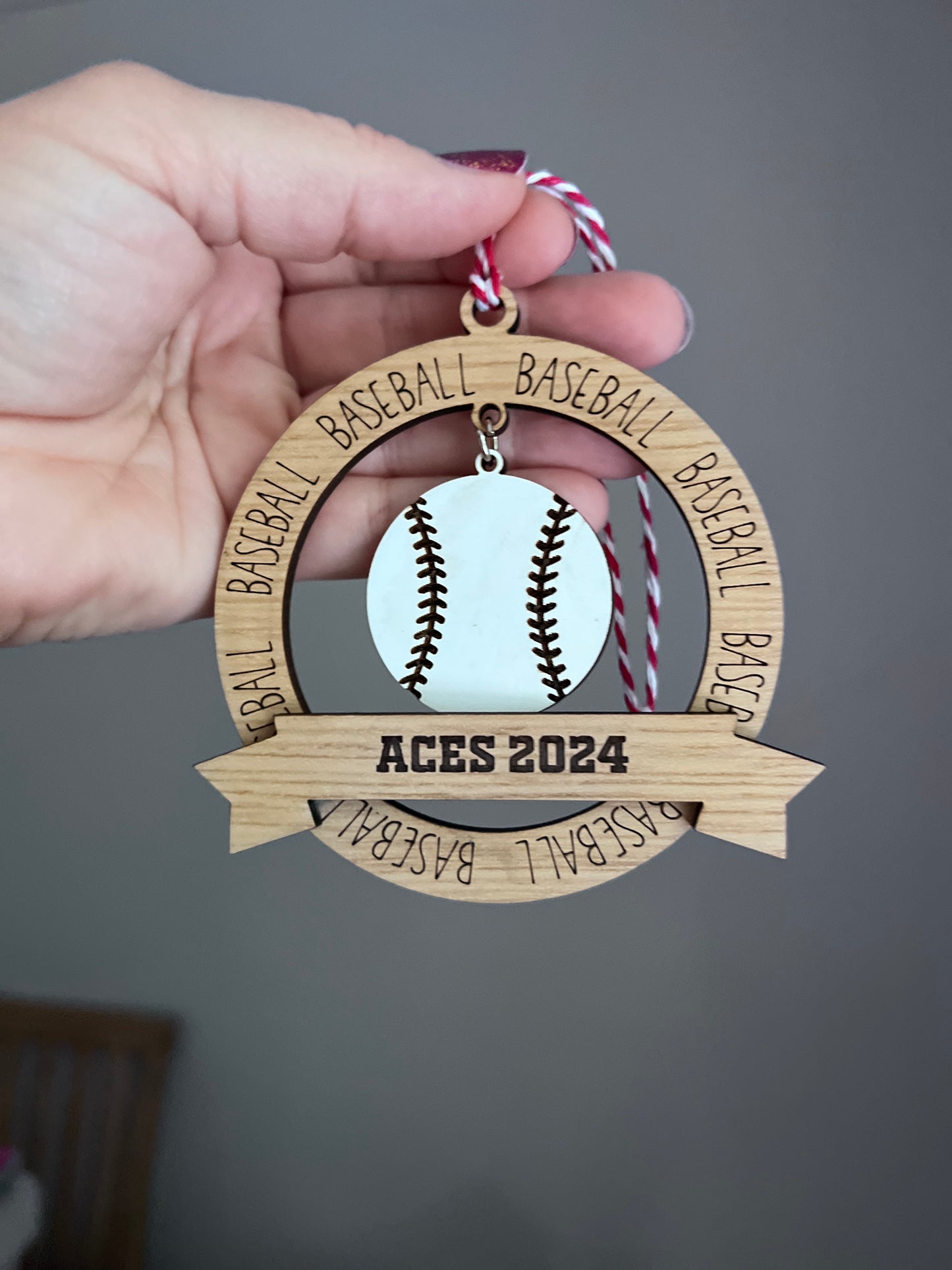 Hanging Baseball Ornament