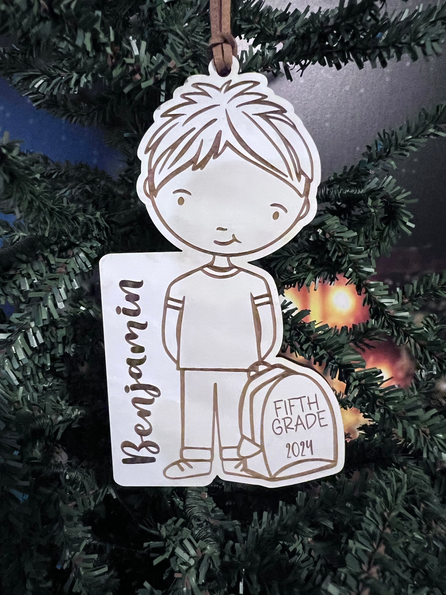 Personalized School Kid Ornament