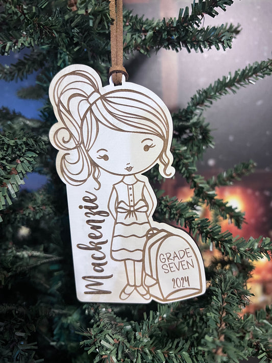 Personalized School Kid Ornament