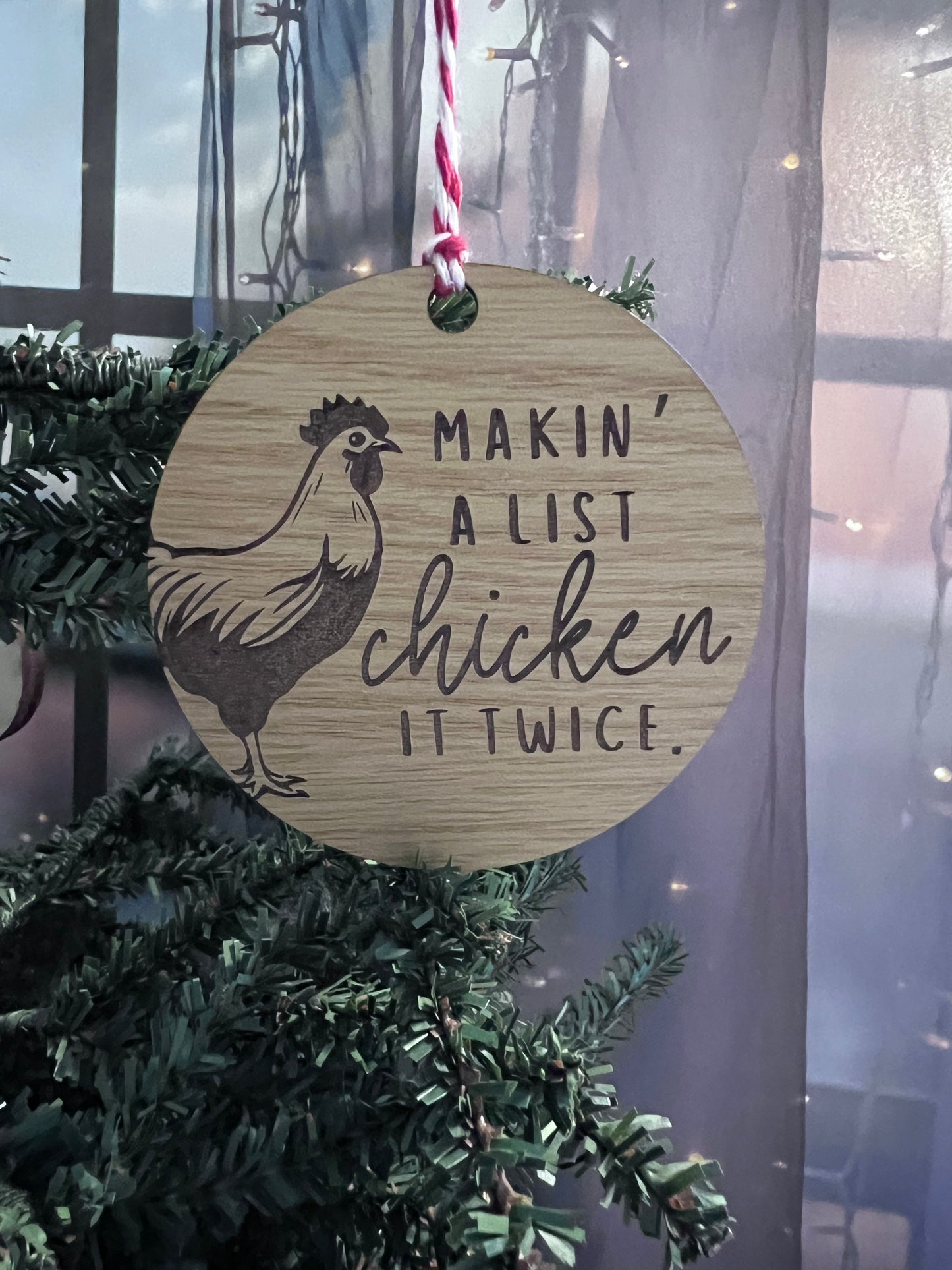Chicken List Ornament