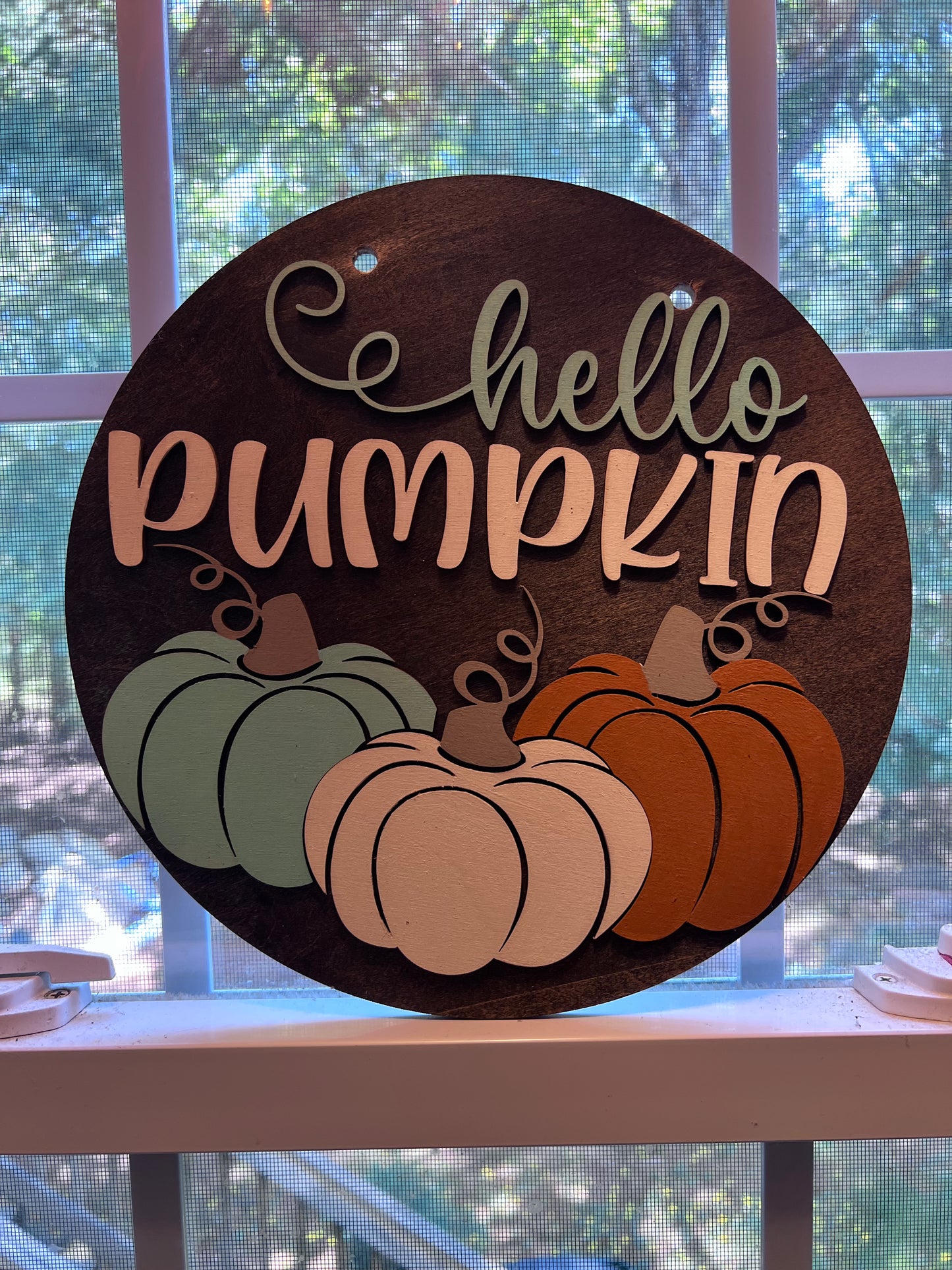 Hello Pumpkin round-diy or complete