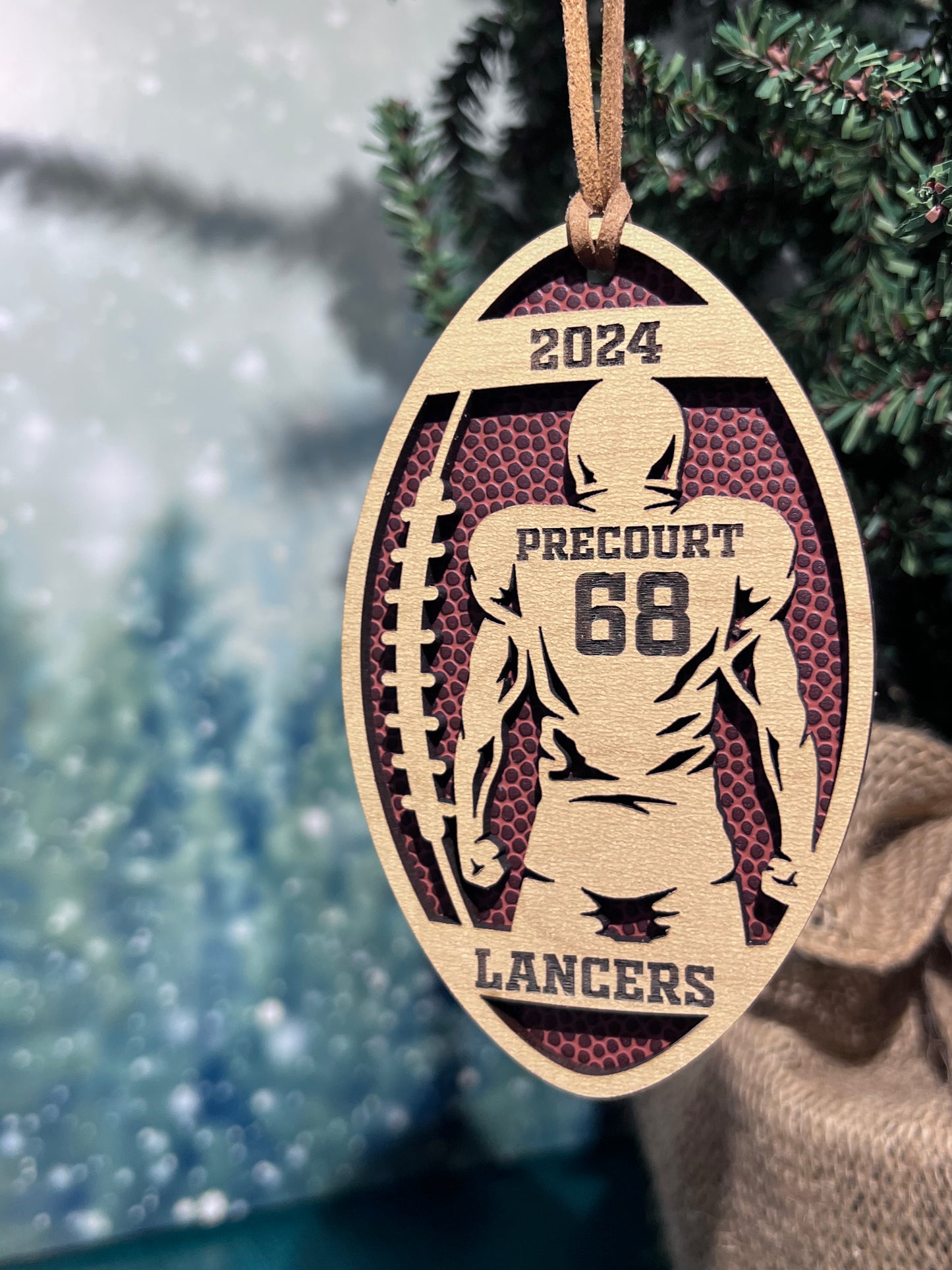 Personalized Football Player Ornaments