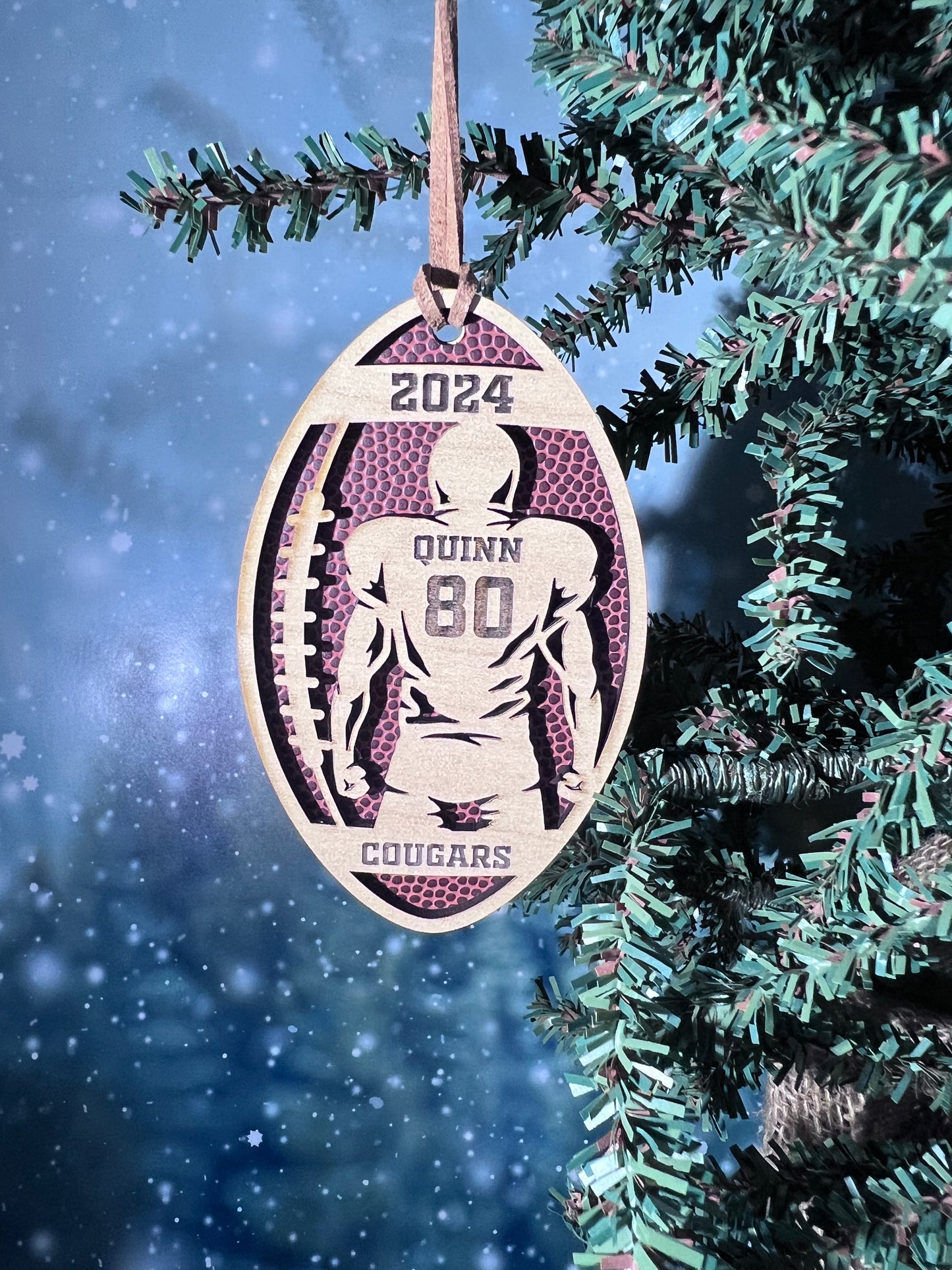 MMC COUGARS FOOTBALL ORNAMENT