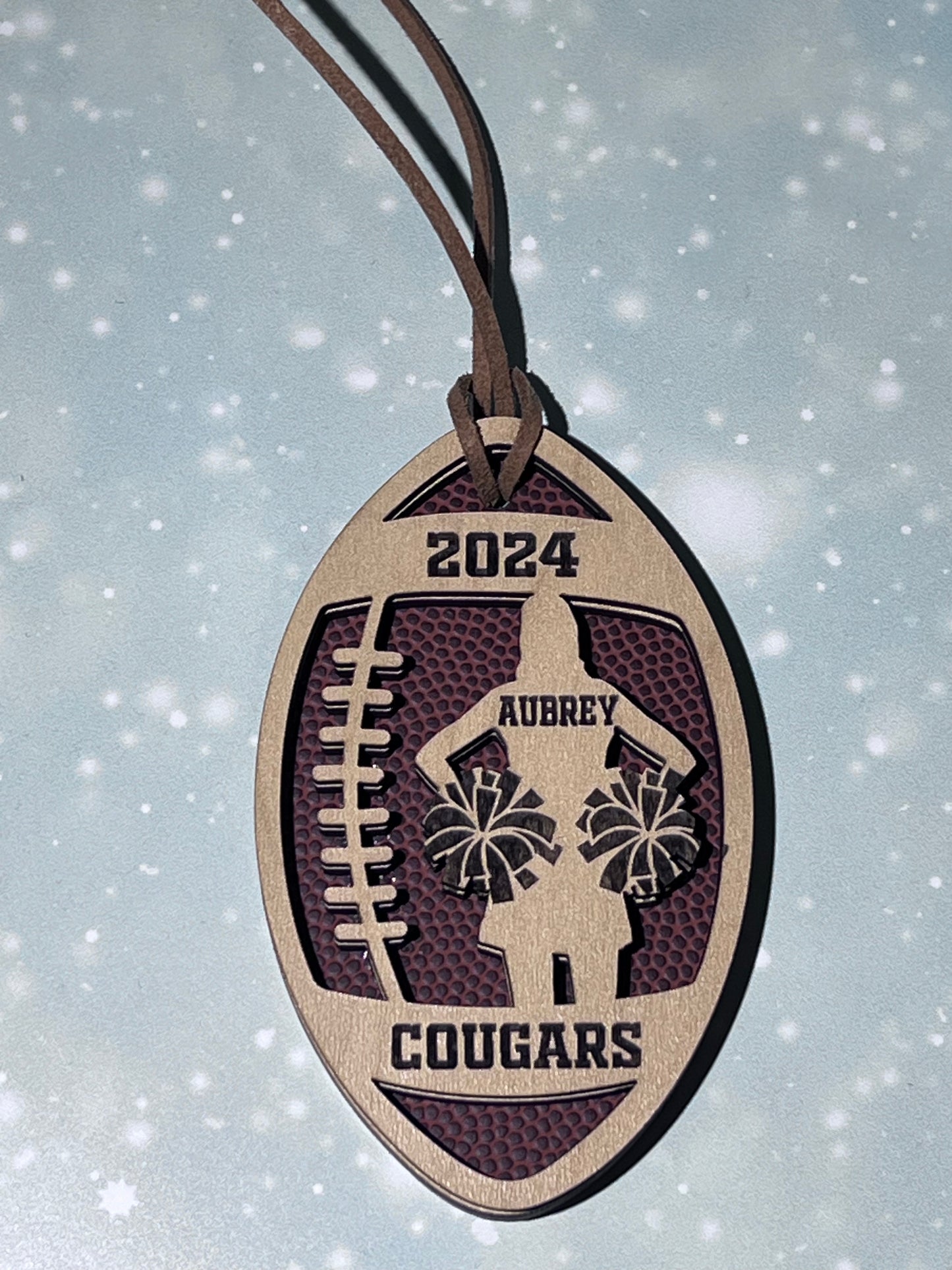 MMC COUGARS CHEERLEADER ORNAMENT