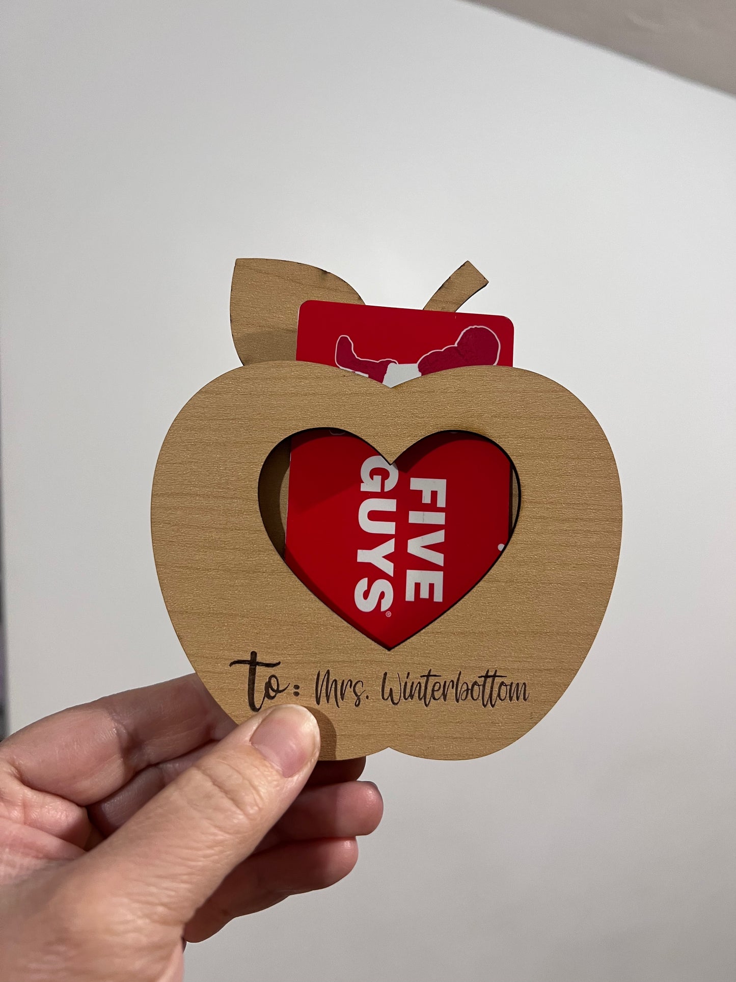 Teaching Apple giftcard holder