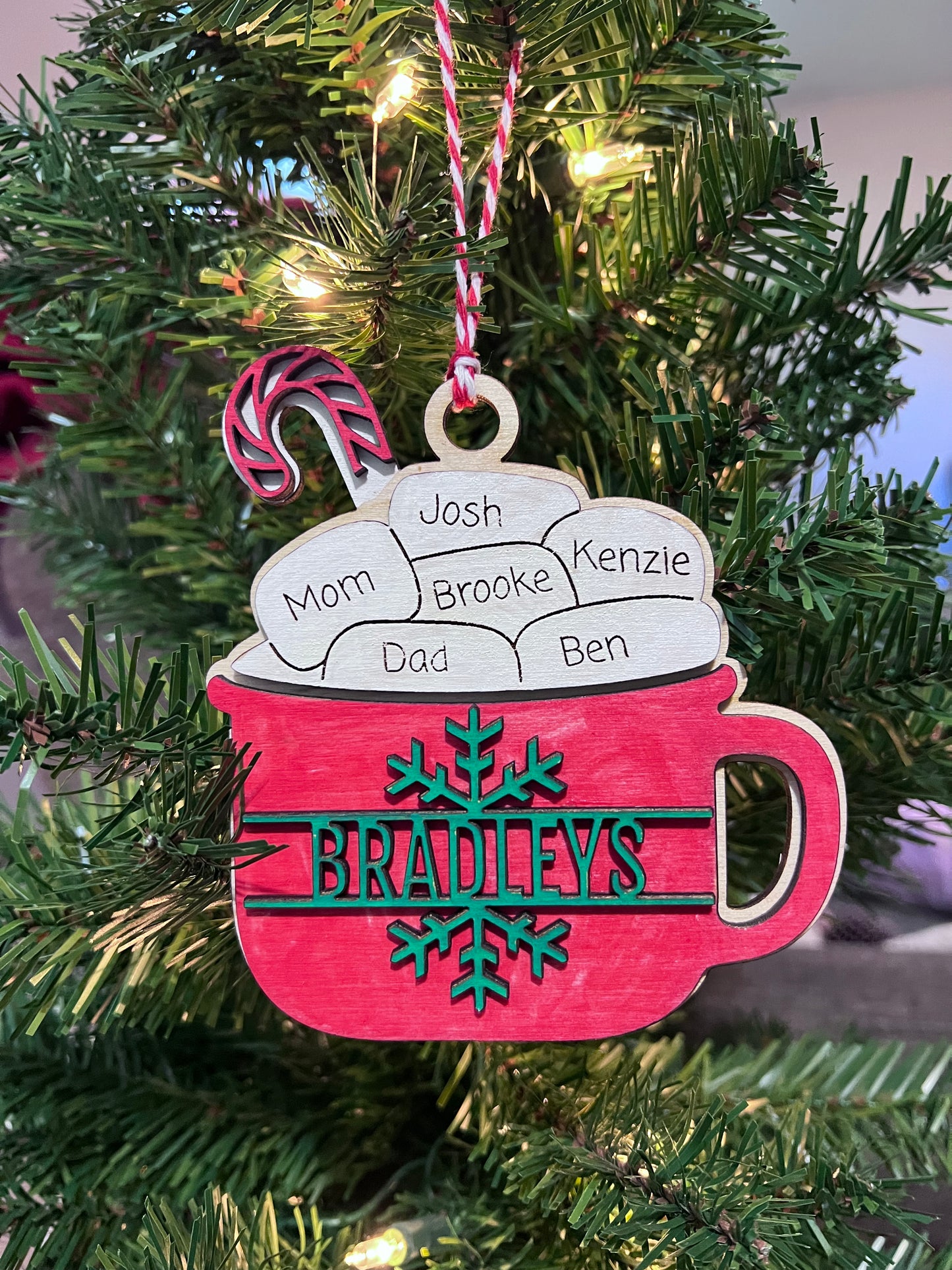 Family Marshmallow Mug Ornament