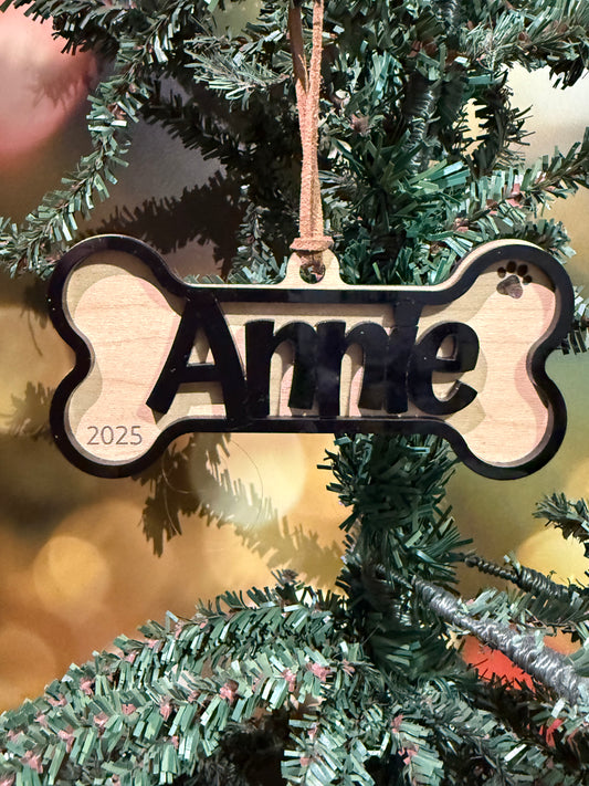 Dog Bone Personalized Ornament