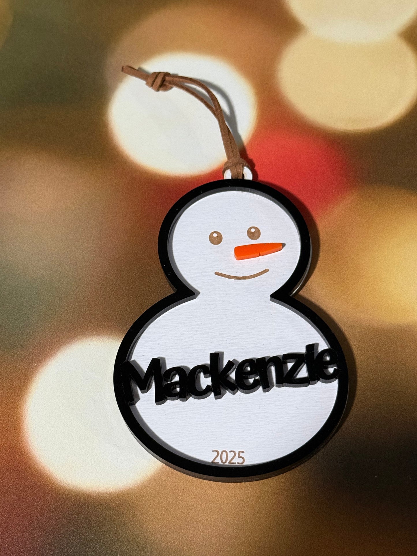 Personalized 2025 Snowman