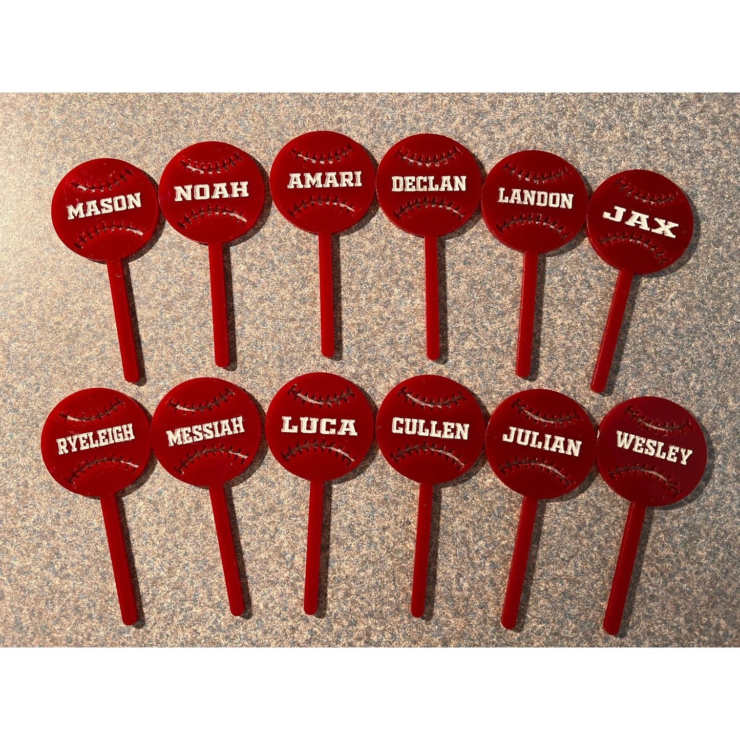 Baseball Cupcake Toppers