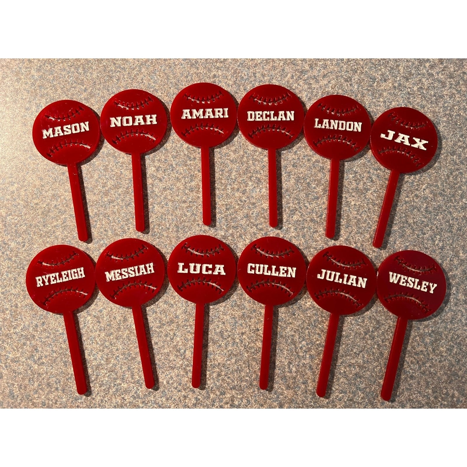 Baseball Cupcake Toppers