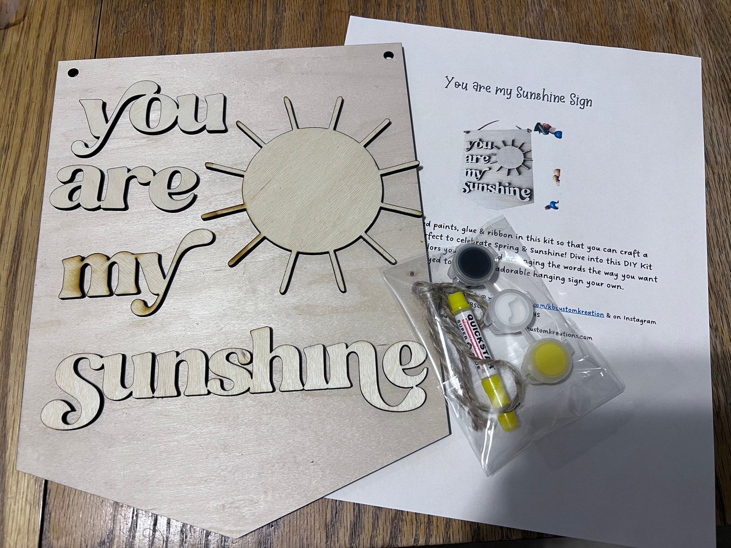 You Are My Sunshine - DIY