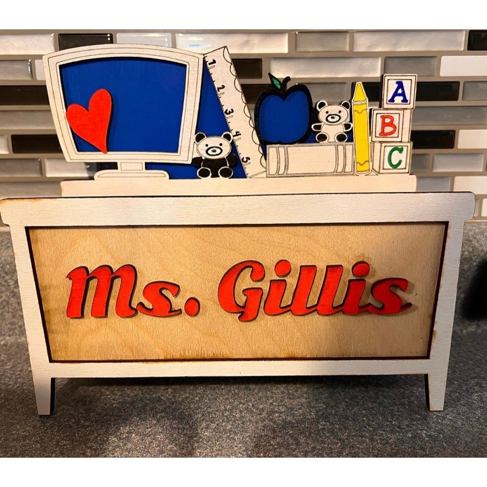 Personalized Teacher Desk Pencil Holder