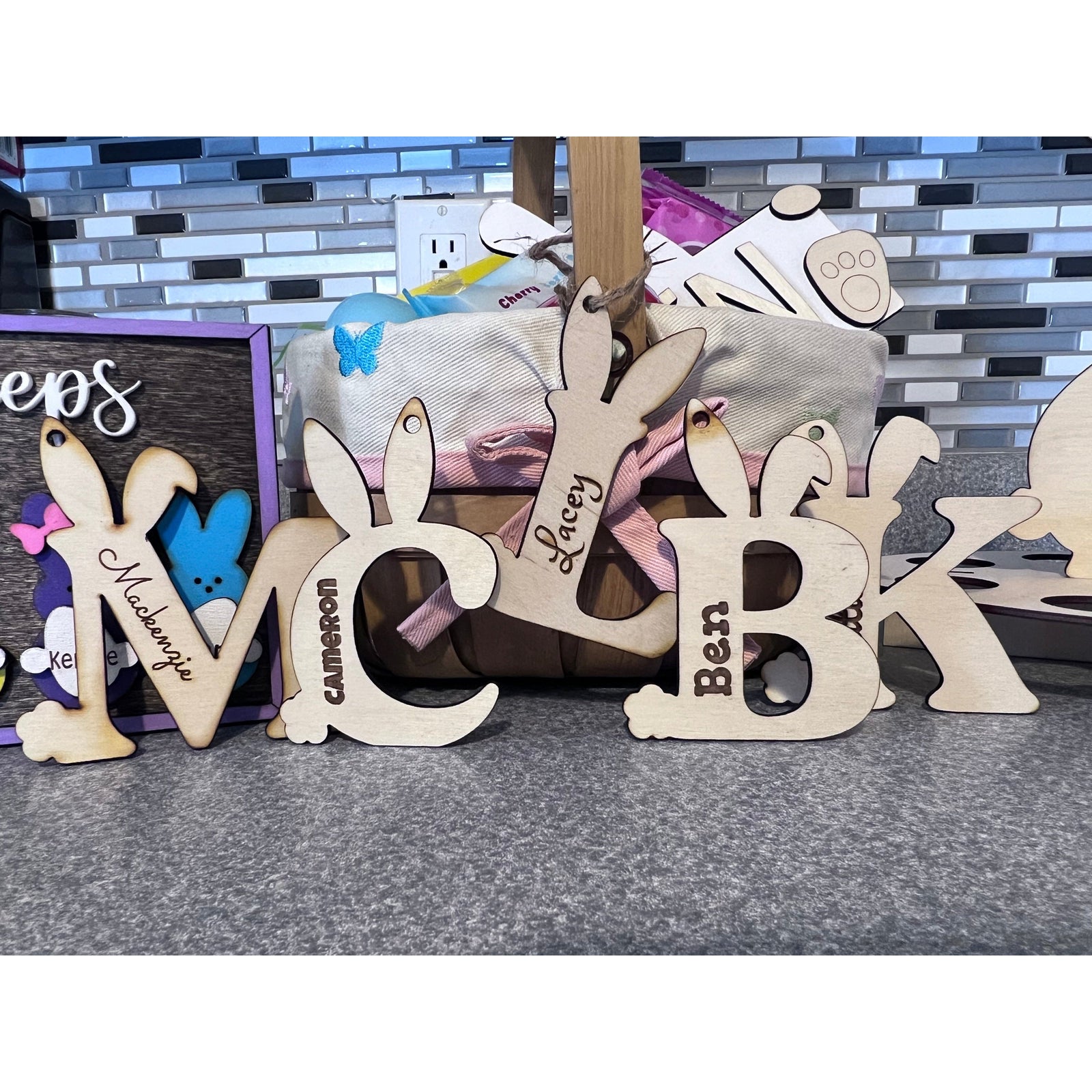 Easter Alphabet Basket Tags