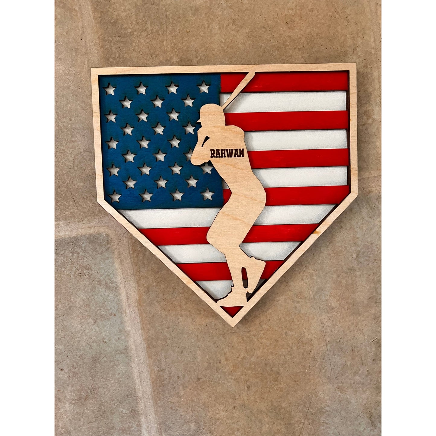 3D American Flag Sports Signs
