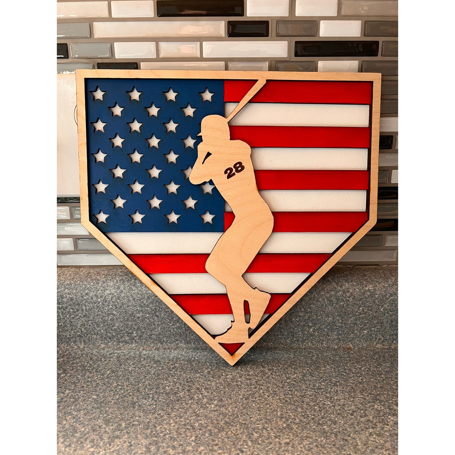 3D American Flag Sports Signs