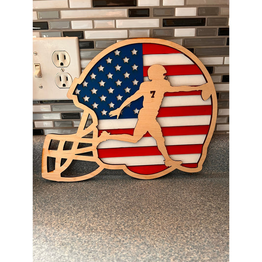 3D American Flag Sports Signs