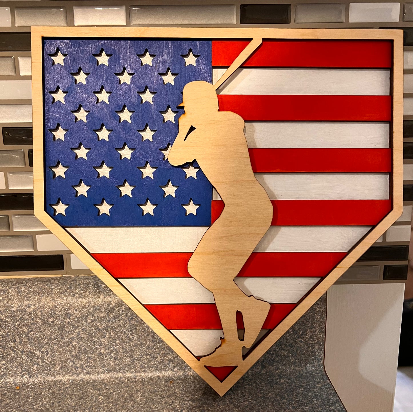 3D American Flag Sports Signs