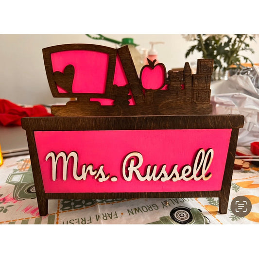 Personalized Teacher Desk Pencil Holder