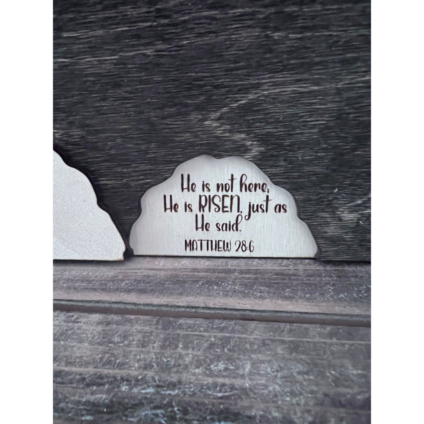 He is risen Easter Scene