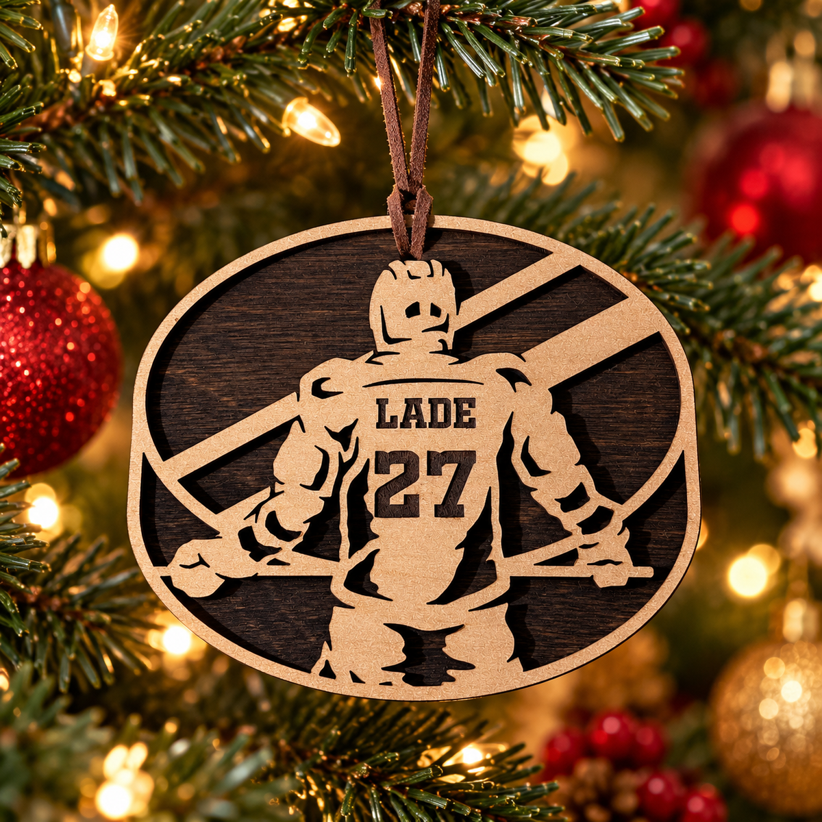 Personalized Hockey Ornament (AJFC)
