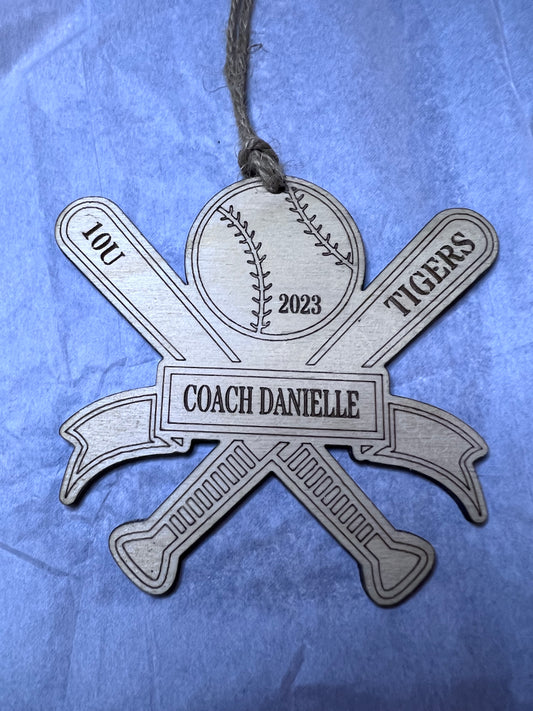 Baseball Bat & Ball ornament