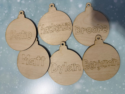 DIY Name Ornaments