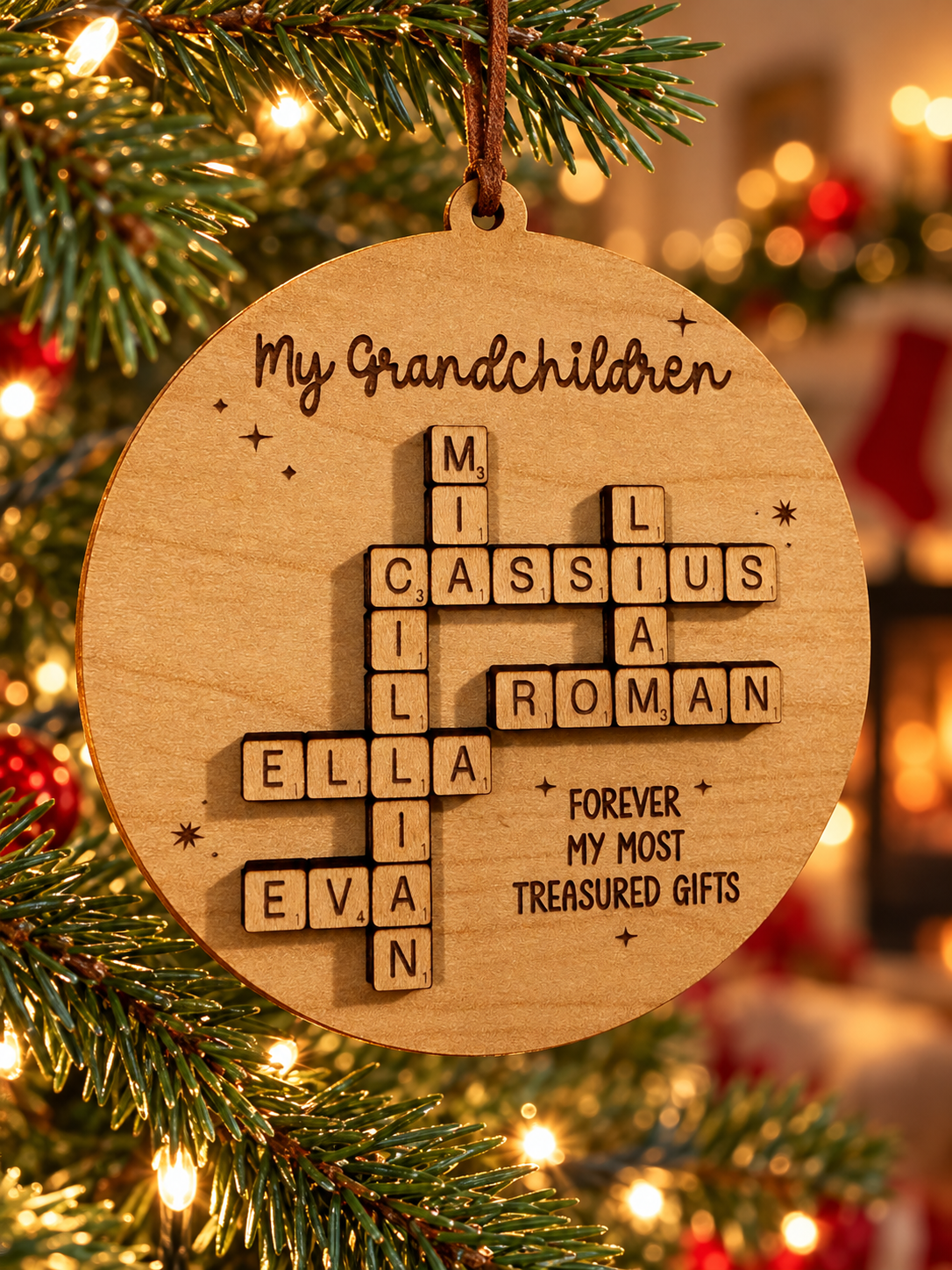 Personalized Family Crossword Ornaments 2026
