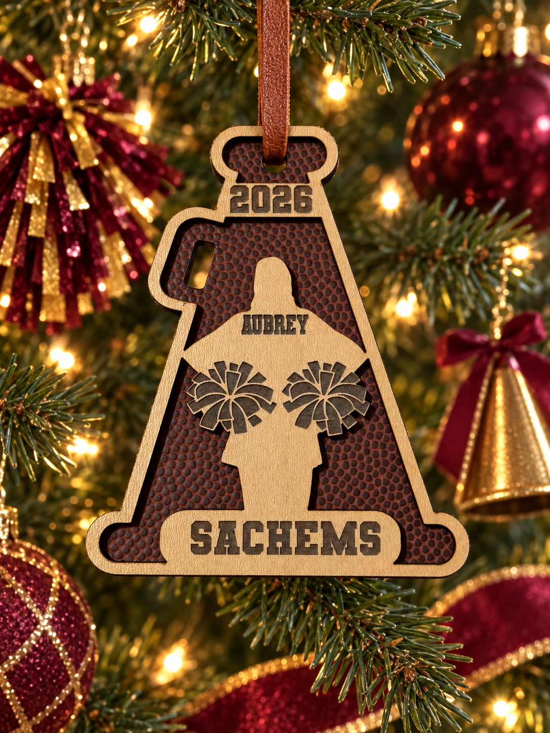 MMC COUGARS CHEERLEADER ORNAMENT