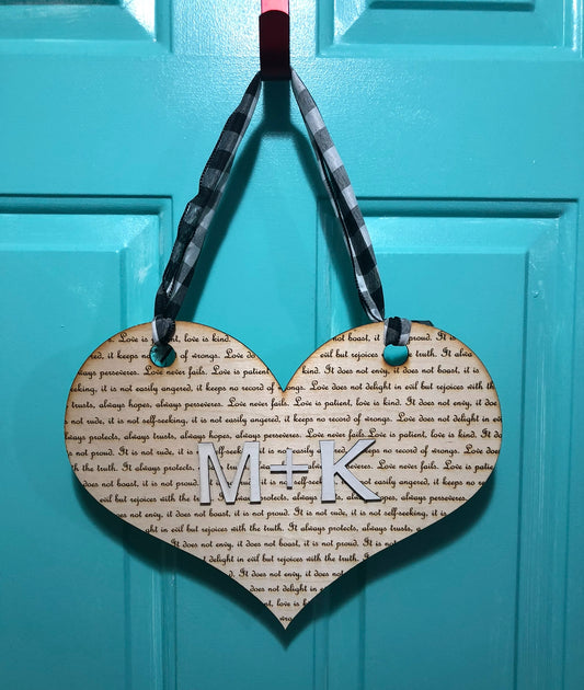 1st Corinthians 13 Heart Hanger