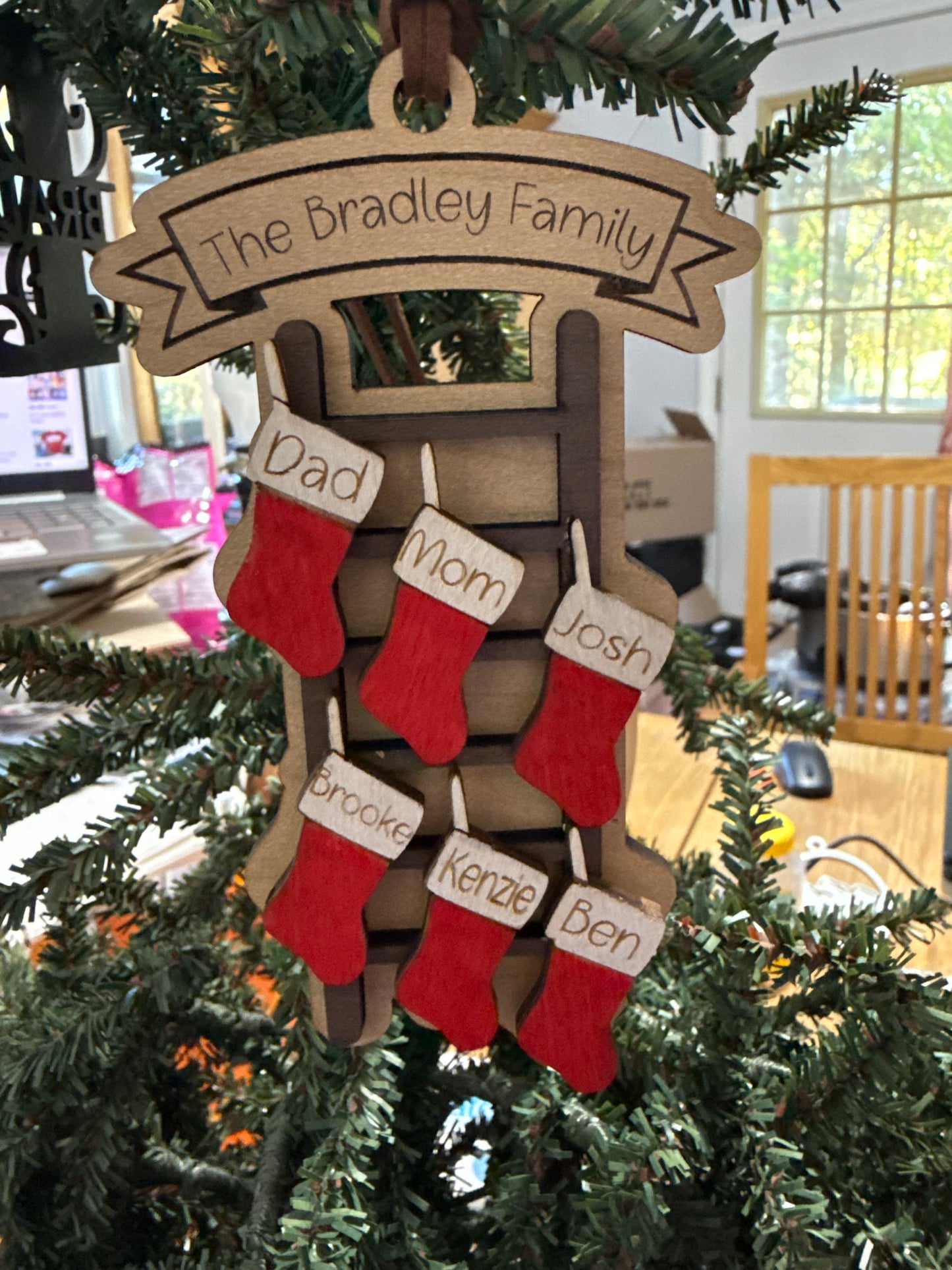 Stocking Hung Family Ornament