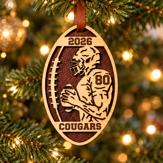 MMC COUGARS FOOTBALL ORNAMENT