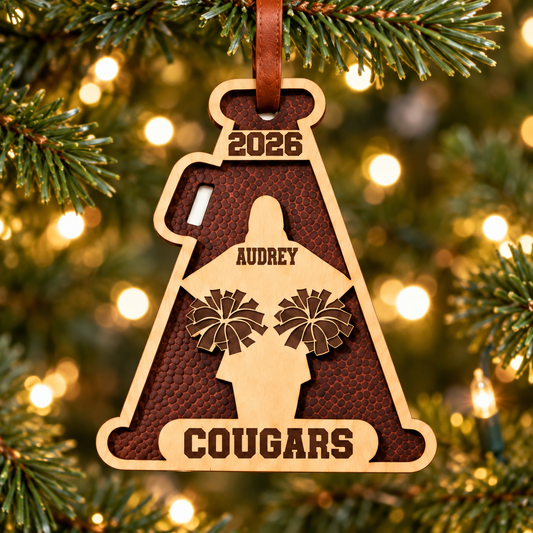 MMC COUGARS CHEERLEADER ORNAMENT