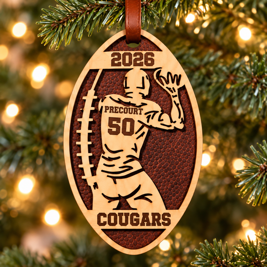 MMC COUGARS FOOTBALL ORNAMENT #2