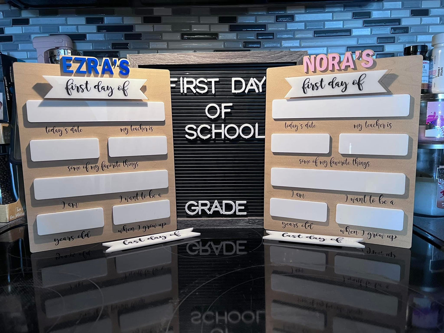 Personalized 1st & Last day sign