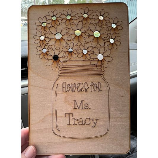 Pick your own flower plaque